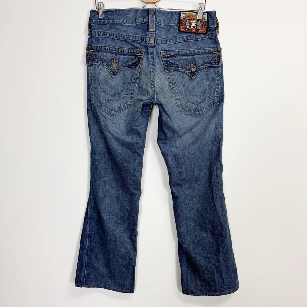 True Religion Jeans Mens 30 Blue Cotton Denim Embroidered Tag Made in USA